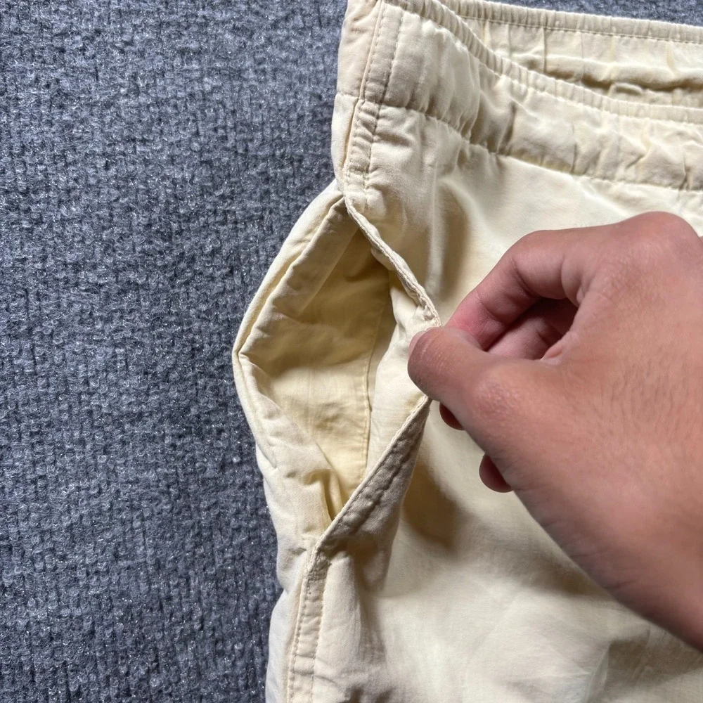 Caribbean Swimwear Board Shorts Mens Medium Beige Embroidered Fish Swim Trunks
